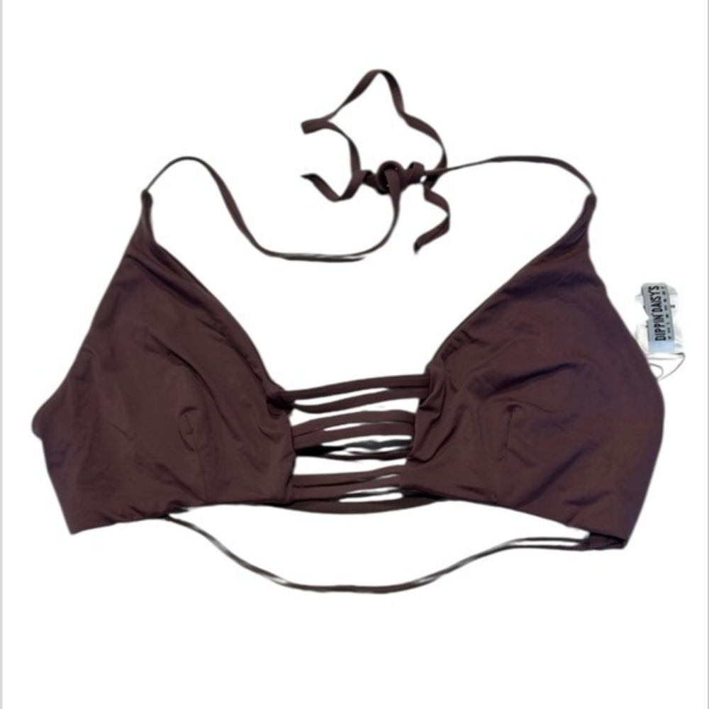Dippin' Daisy's plum bikini swim top size medium NWOT